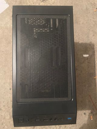 Caja torre PC ATX negra con cristal templado + ven