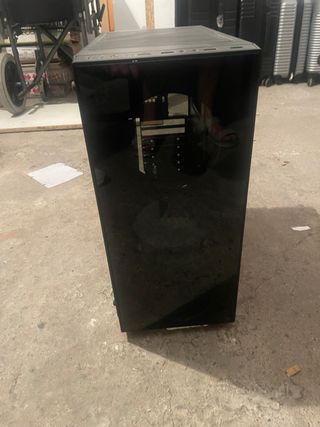 Caja torre PC ATX negra con cristal templado + ven
