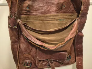 Bolso maletín bandolera de piel marrón