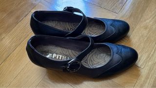Zapatos Pitillos Negros Tacón Mary Jane