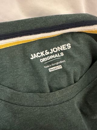 Camiseta Jack & Jones Hombre Gris/Verde