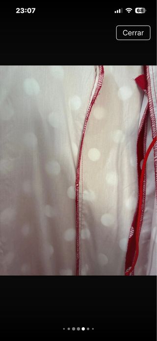 Traje de flamenca rojo lunares ligero no se arruga