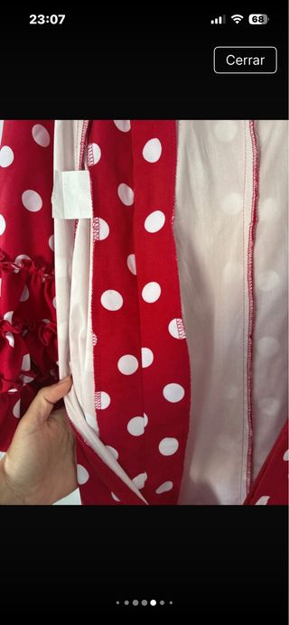 Traje de flamenca rojo lunares ligero no se arruga