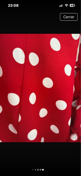 Traje de flamenca rojo lunares ligero no se arruga