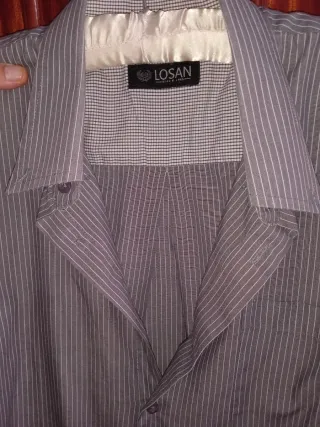 Lote 2 Camisas Hombre XL Gris/Blanco