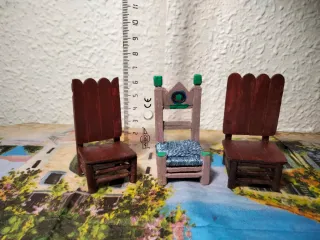 Miniaturas Sillas Madera Decoradas