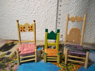 Miniaturas Sillas Madera Decoradas
