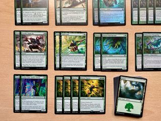 Mazo verde arañas e insectos Magic