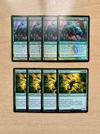 Mazo verde arañas e insectos Magic