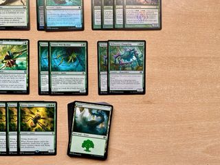 Mazo verde arañas e insectos Magic