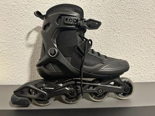Patines en línea Oxelo negros T42 + protecciones