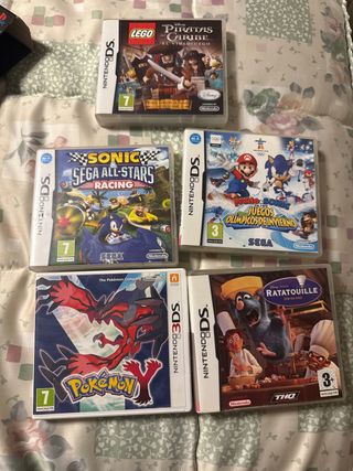 Lote 5 Carcasas Juegos Nintendo DS/3DS