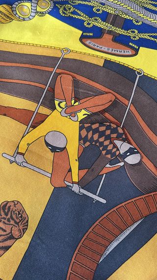 Pañuelo de seda estampado mujer