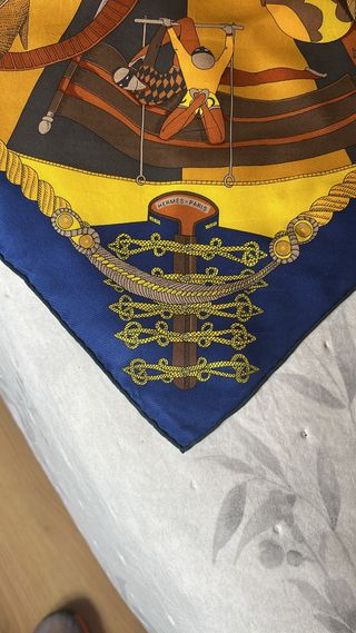 Pañuelo de seda estampado mujer