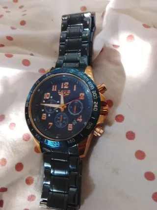 Reloj LIGE Negro y Dorado