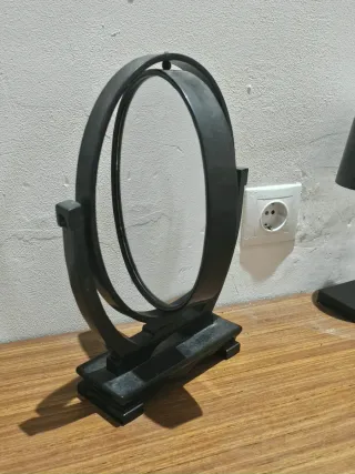 Antiguo diorama chino con espejo