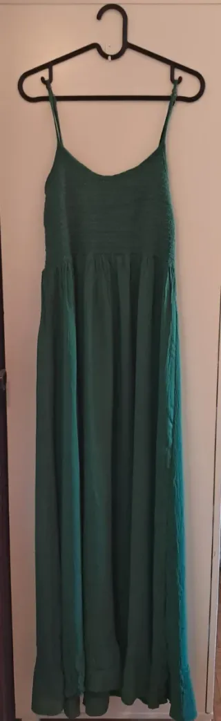 Vestido largo verde Isabel Mora