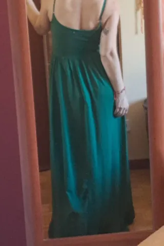 Vestido largo verde Isabel Mora