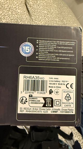 Rowenta X-Pert 7.60 Aspiradora sin Cable