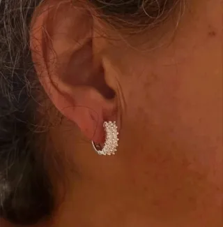 Pendientes Aro Plata 925 Baño Oro 18k