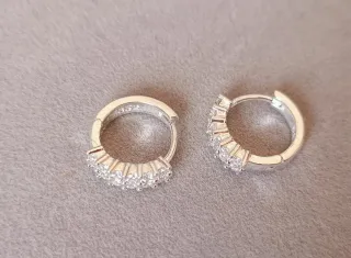 Pendientes Aro Plata 925 Baño Oro 18k