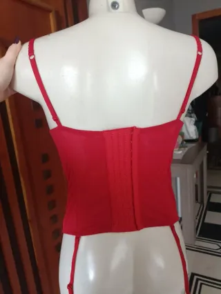 Guepiere Philippe Matignon Pizzo Strass Rossa