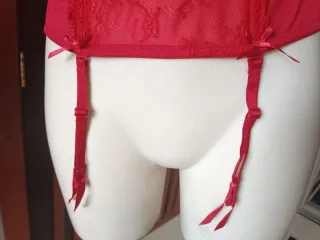 Guepiere Philippe Matignon Pizzo Strass Rossa