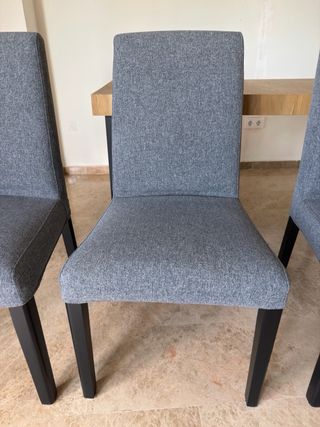 BERGMUND Silla, negro/Gunnared gris