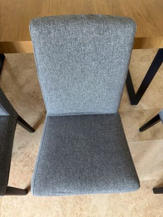 BERGMUND Silla, negro/Gunnared gris