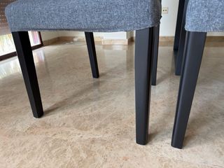 BERGMUND Silla, negro/Gunnared gris