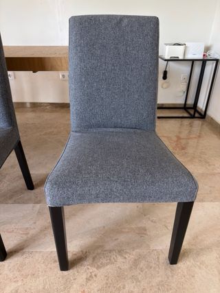 BERGMUND Silla, negro/Gunnared gris