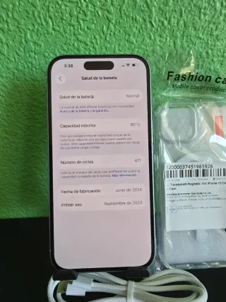 iPhone 15 128GB Azul Impecable+Factura