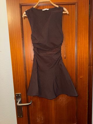 Vestido marrón Bershka XS