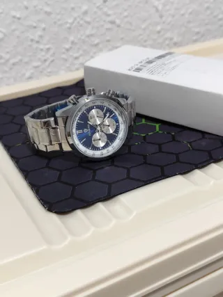 Reloj BINBOND Hombre Cronógrafo Azul Plateado