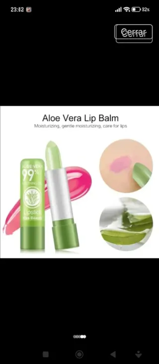Bálsamo Labial Aloe Vera Kiss Beauty