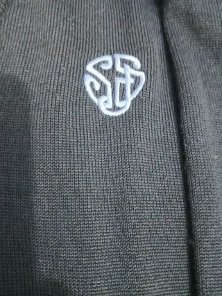 Jersey lana cuello pico azul