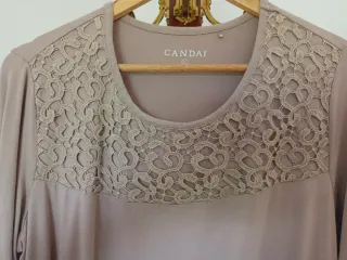 Blusa CANDA beige manga 3/4