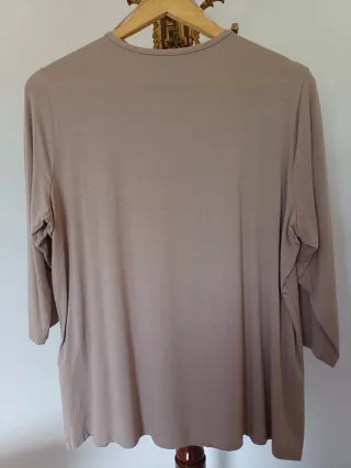 Blusa CANDA beige manga 3/4
