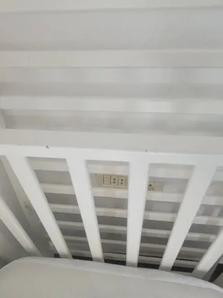 Cuna Bebecar Trama Madera Blanca+colchón+protector