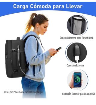 Mochila Taygeer Viaje Cabina Avion 40x30x20