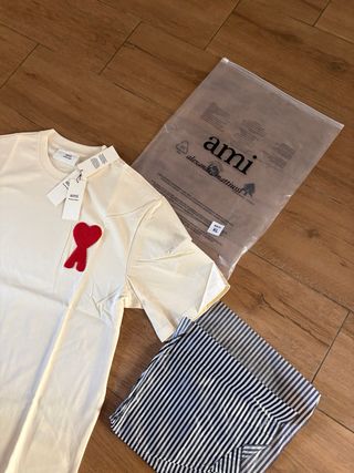 Camiseta Ami Paris Beige XL