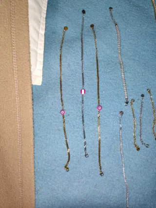 Tobilleras, pulseras, colgante, y extensores