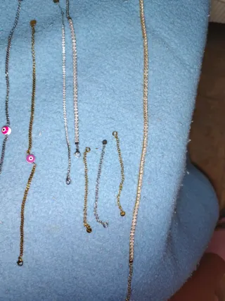 Tobilleras, pulseras, colgante, y extensores