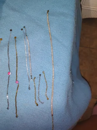 Tobilleras, pulseras, colgante, y extensores