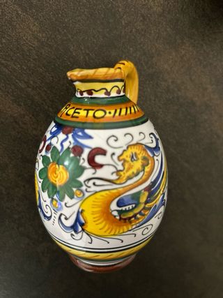 Set Olio Aceto Ceramica Vintage Decorato