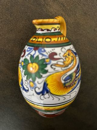 Set Olio Aceto Ceramica Vintage Decorato