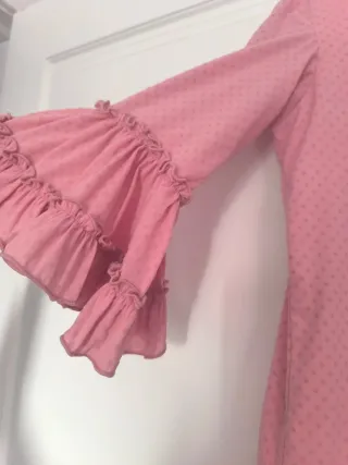 Vestido Flamenca Niña Volantes Rosa