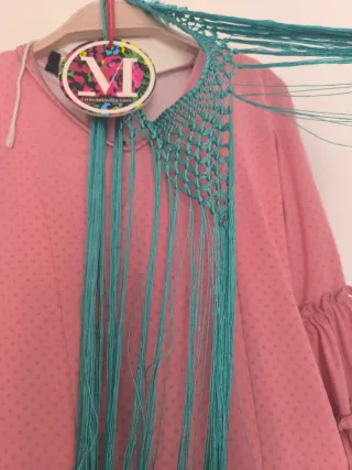 Vestido Flamenca Niña Volantes Rosa