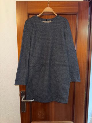 Vestido/suéter gris Zara Talla S