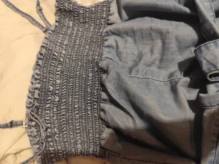 Mono vaquero largo con cinturón